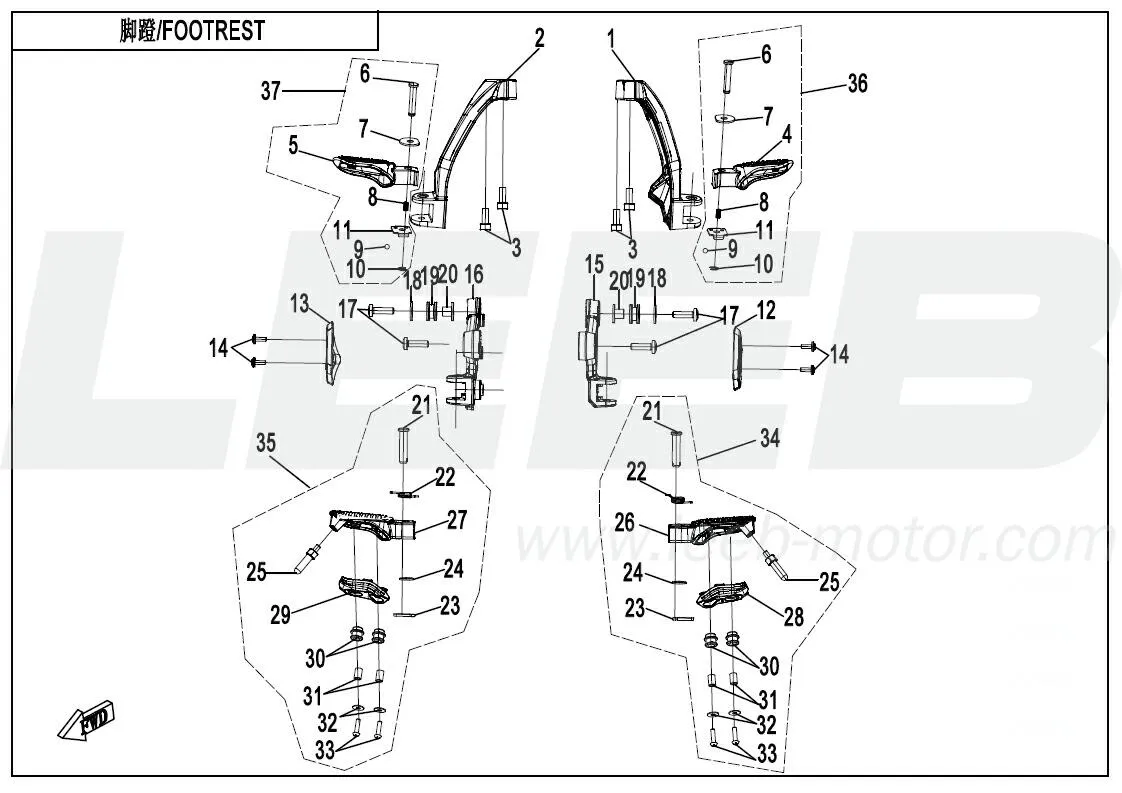 Fußraster Fußraster