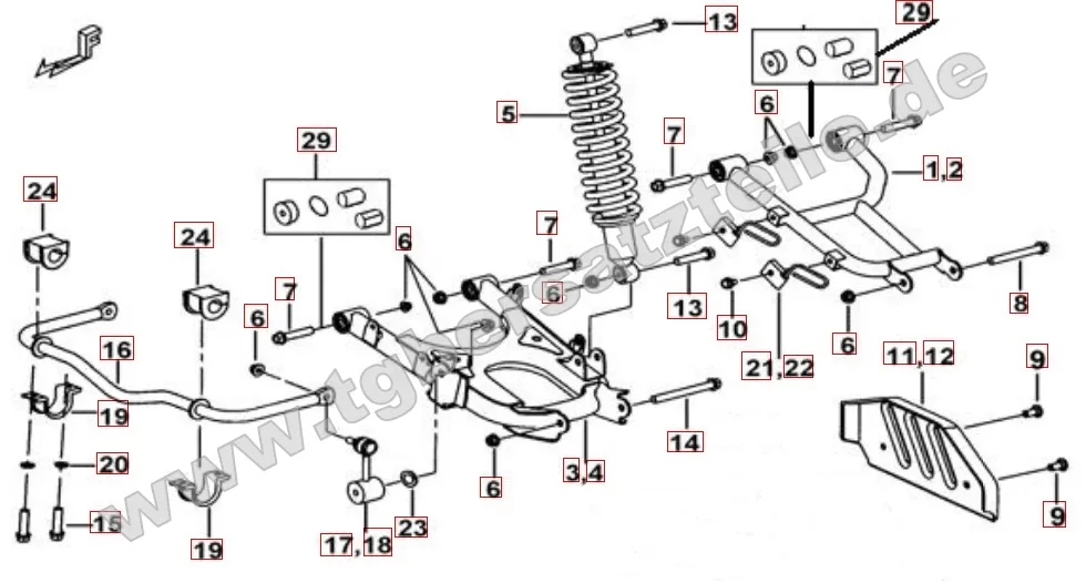 Federbein hinten Federbein hinten
