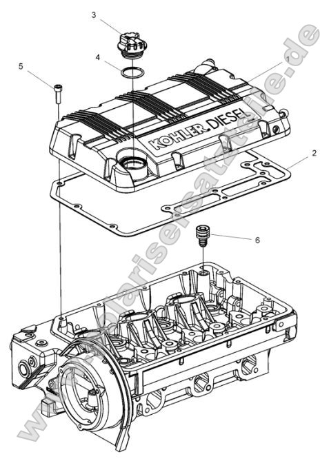Engine, Rocker Arms Cover and Oil Filler Engine, Rocker Arms Cover and Oil Filler