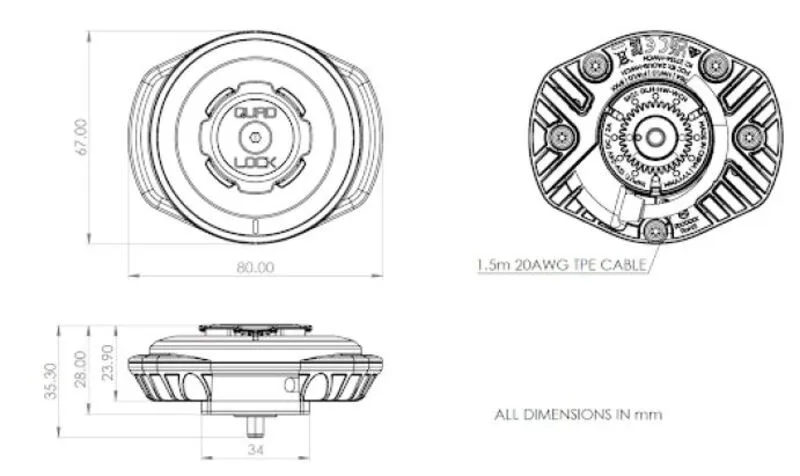 Quad-Lock-MAG-Wetterfester-Drahtlos-Ladekopf-12V-24V-10090-2 Quad Lock MAG Wetterfester Drahtlos Ladekopf V2 - 12V / 24V