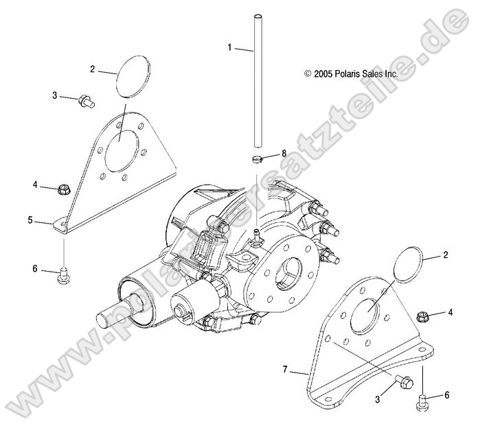 Gearcase, Mounting Rear (bevore 1/15/07)