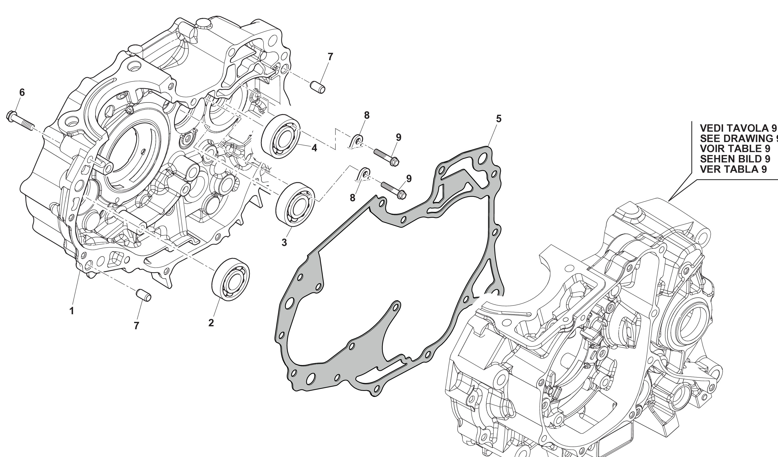 Motorgehäuse rechts Motorgehäuse rechts