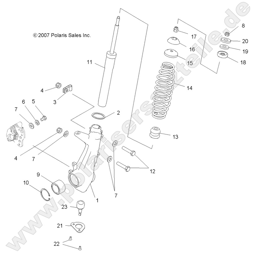 SUSPENSION, FRONT STRUT SUSPENSION, FRONT STRUT