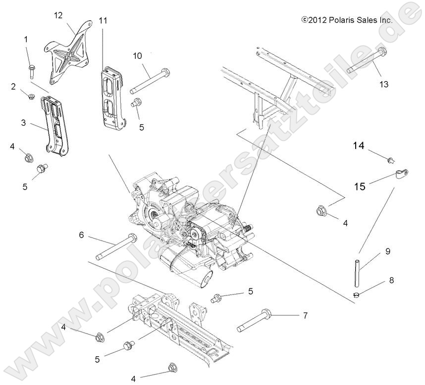 DRIVE TRAIN, MAIN GEARCASE MOUNTING DRIVE TRAIN, MAIN GEARCASE MOUNTING