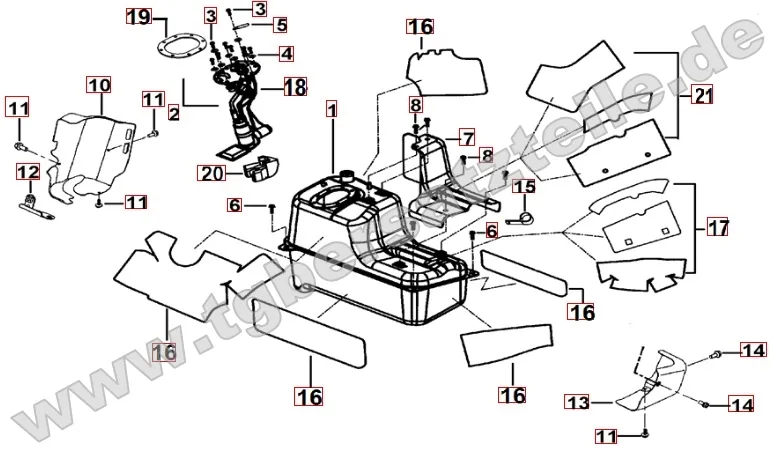 Hitzeschutz für Benzintank Hitzeschutz für Benzintank