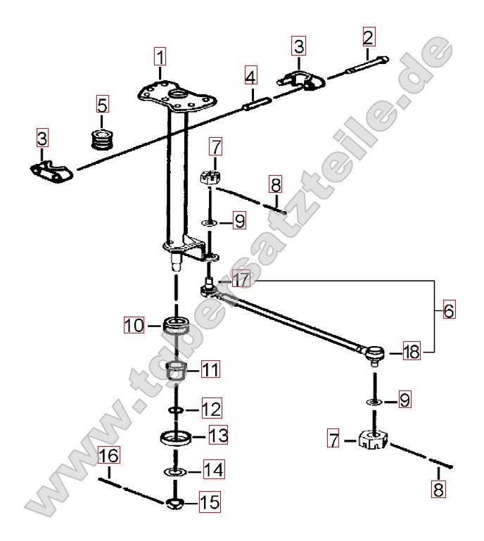 Lenksäule - Spurstange