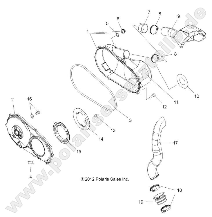 BODY, CLUTCH COVER and DUCTING