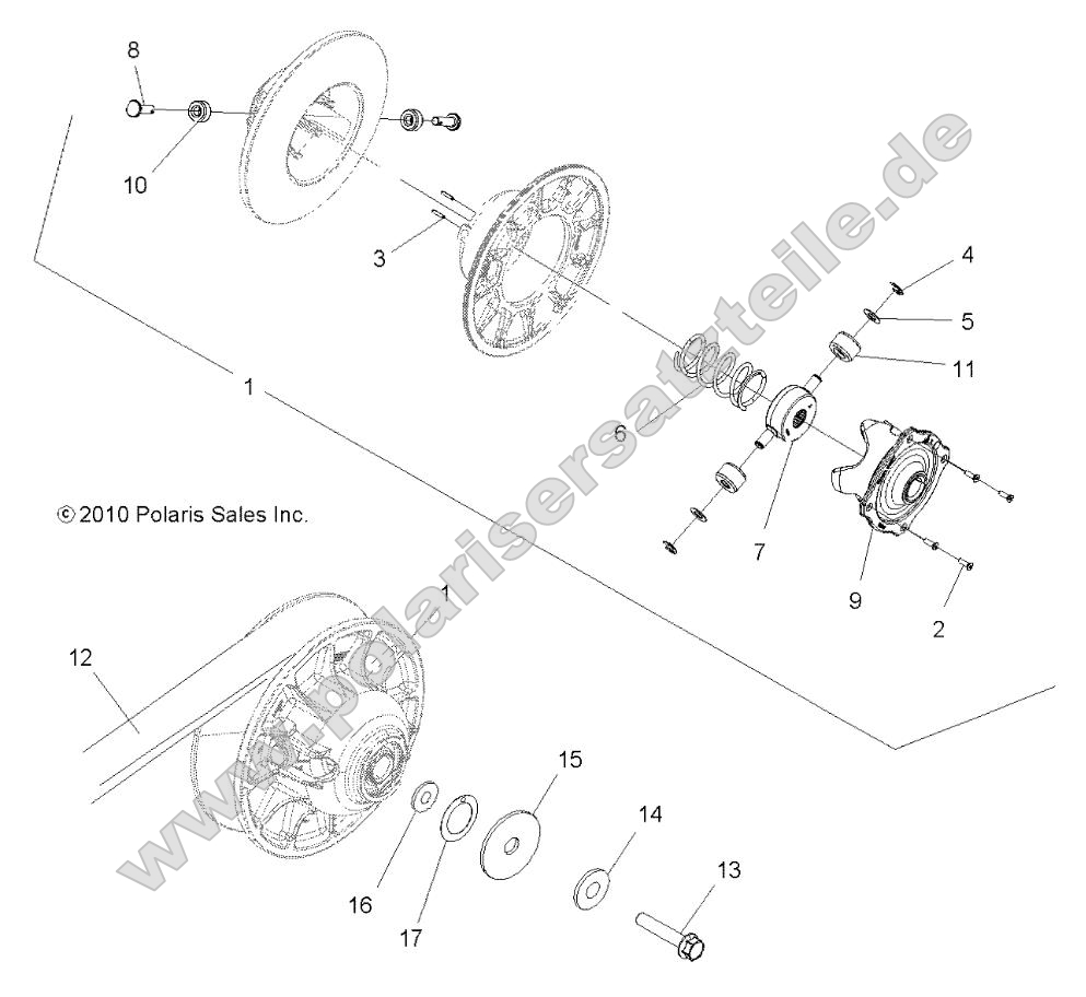 Drive Train, Secondary Clutch (A17SVE95NM) Drive Train, Secondary Clutch (A17SVE95NM)