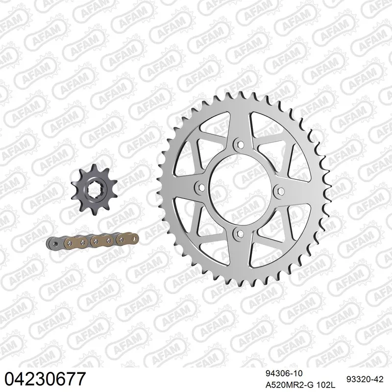 04230677 AFAM Kettensatz Aluminium 520 MR2-G 10x42 - Sherco ST 300 2013-16 - 04230677