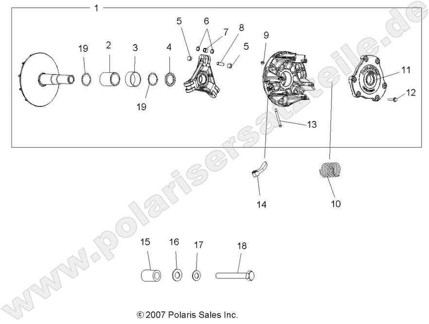 DRIVE TRAIN, PRIMARY CLUTCH DRIVE TRAIN, PRIMARY CLUTCH
