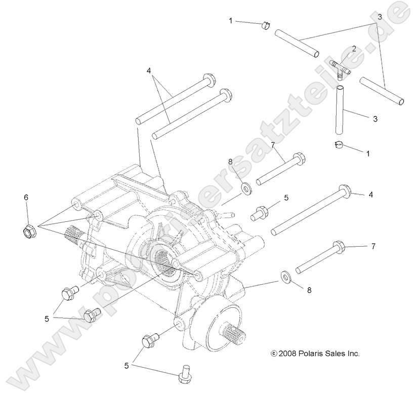 DRIVE TRAIN, MID GEARCASE MOUNTING