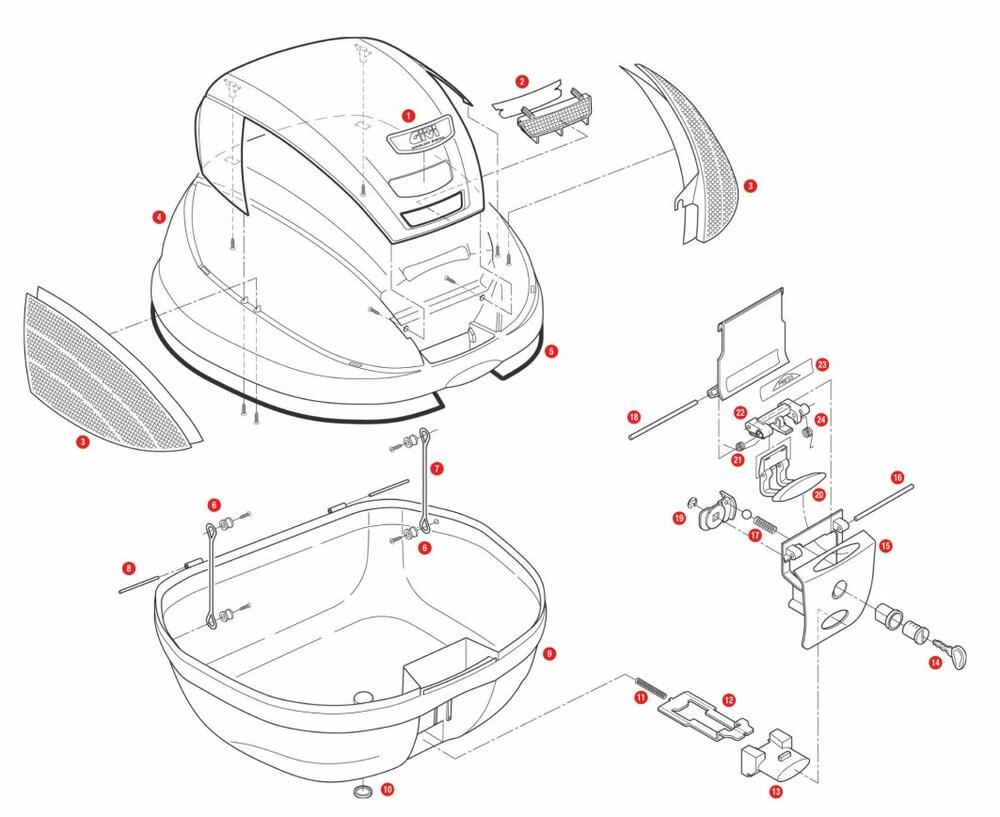 GIVI-E370-Tech-Topcase-Teilekatalog GIVI E370 Tech