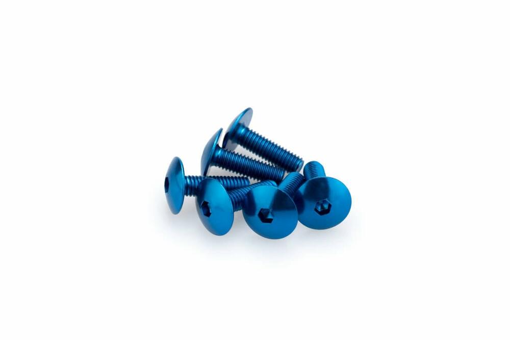 PUIG SCHRAUBEN-KIT (KUPPELFÖRMIG) M6X20MM. BLAU - 0657A