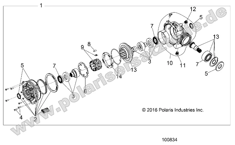 Drive Train, Front Gearcase Internals (from 7/1/16) Drive Train, Front Gearcase Internals (from 7/1/16)