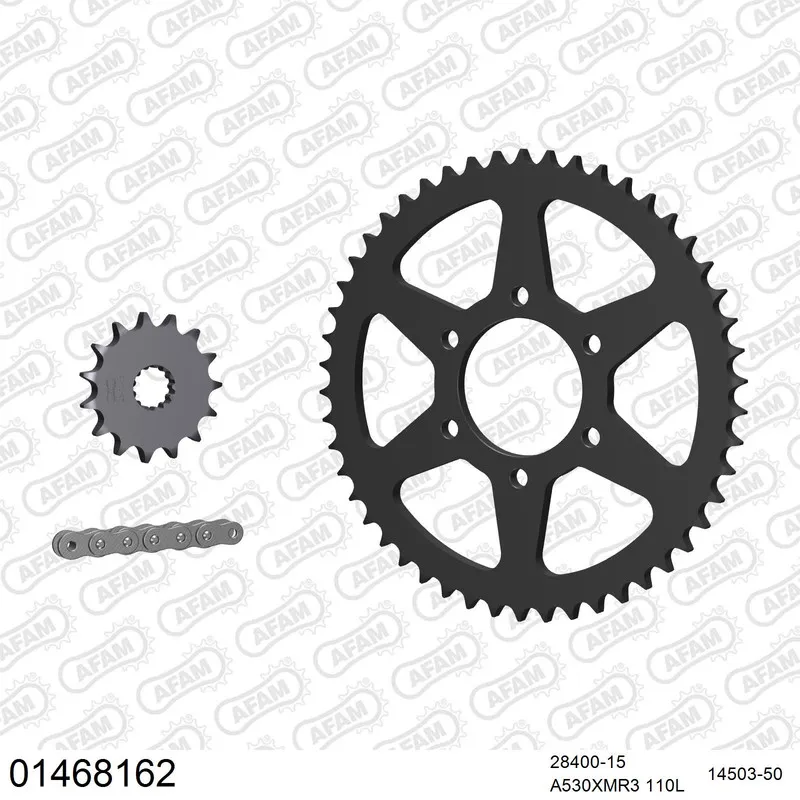 AFAM Kettensatz Stahl 530 XMR3 15x50 - Suzuki GS 550 L 1981-82 - 01468162
