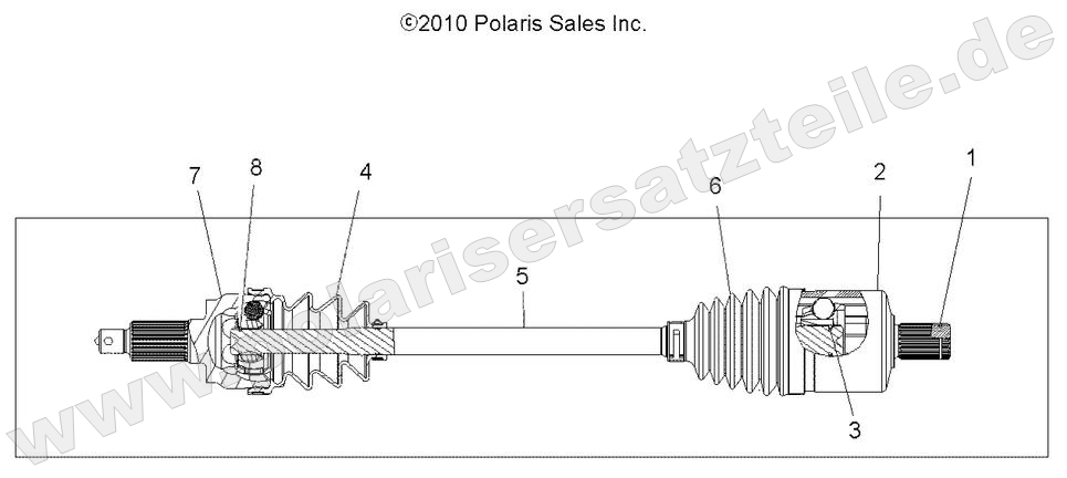 DRIVE TRAIN, DRIVE SHAFT, FRONT DRIVE TRAIN, DRIVE SHAFT, FRONT