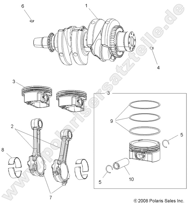 ENGINE, CRANKSHAFT and PISTON ENGINE, CRANKSHAFT and PISTON