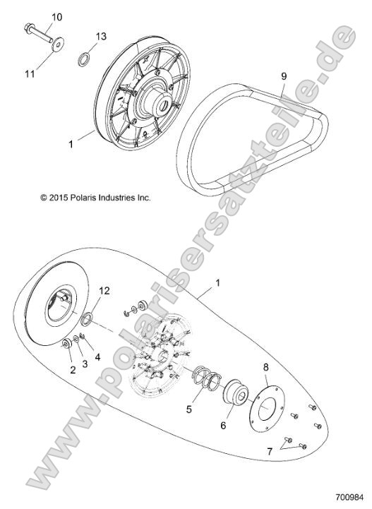 Drive Train, Secondary Clutch Drive Train, Secondary Clutch