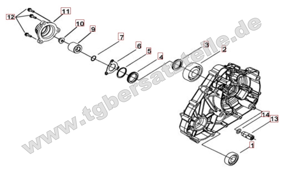 Motorgehäuseabdeckung links 1