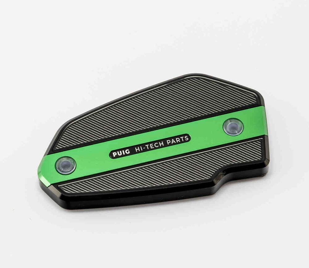 Puig-Abdeckung-Bremsfluessigkeitsbehaelter-Kawasaki-schwarz-gruen-9275V-1 Puig Abdeckung Bremsflüssigkeitsbehälter Kawasaki - schwarz/grün - 9275V