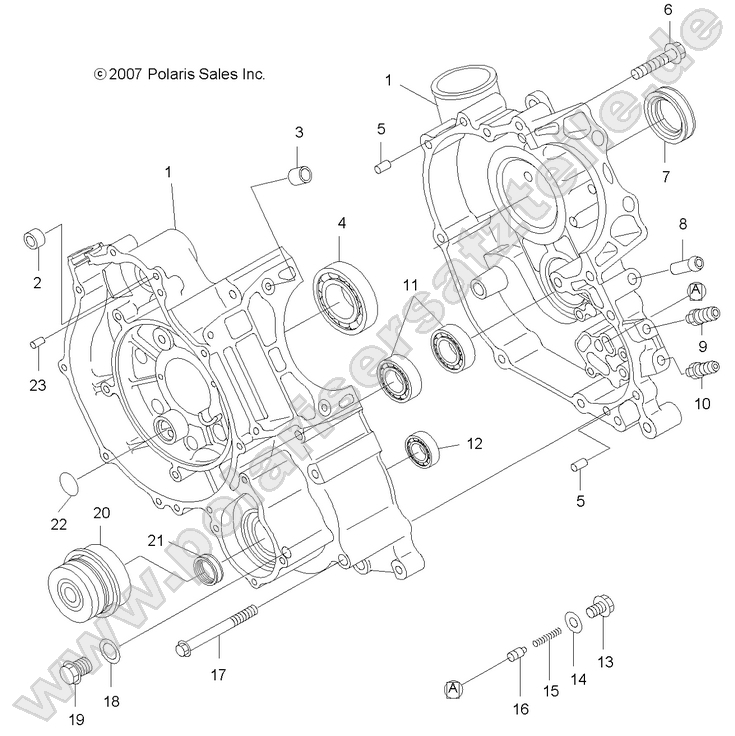 ENGINE, CRANKCASE ENGINE, CRANKCASE