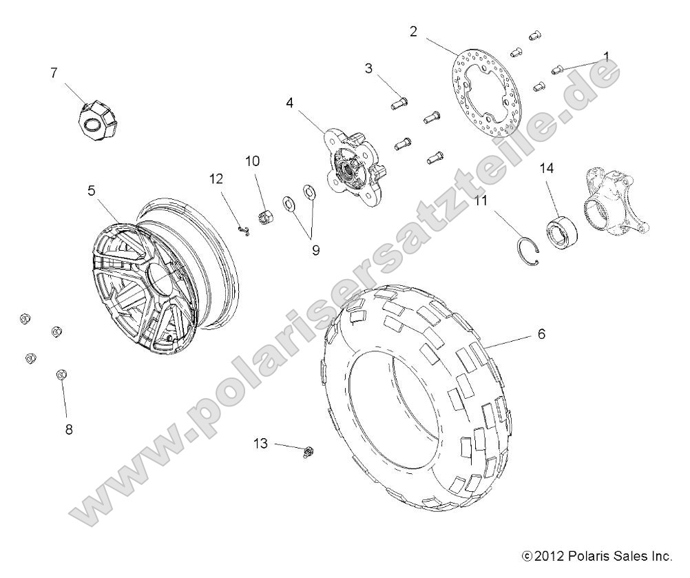 Wheels, Front (49RGRWHEELFRT13900XPCAST) Wheels, Front (49RGRWHEELFRT13900XPCAST)