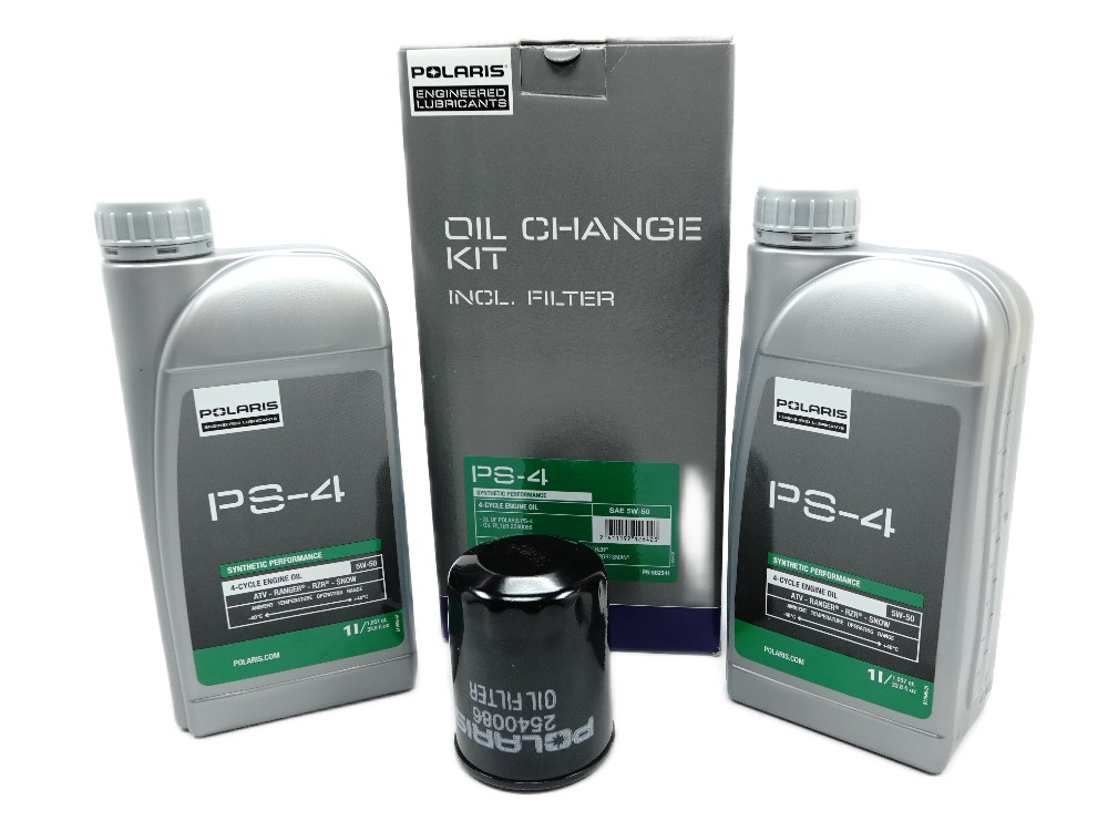 Polaris Ölwechselkit ACE / Ranger / RZR / Sportsman 600 700 800 - 2x PS-4 Motoröl 1 Liter + Ölfilter 2540086 - 502541 Polaris Ölwechselkit ACE / Ranger / RZR / Sportsman 600 700 800 - 2x PS-4 Motoröl 1 Liter + Ölfilter 2540086 - 502541