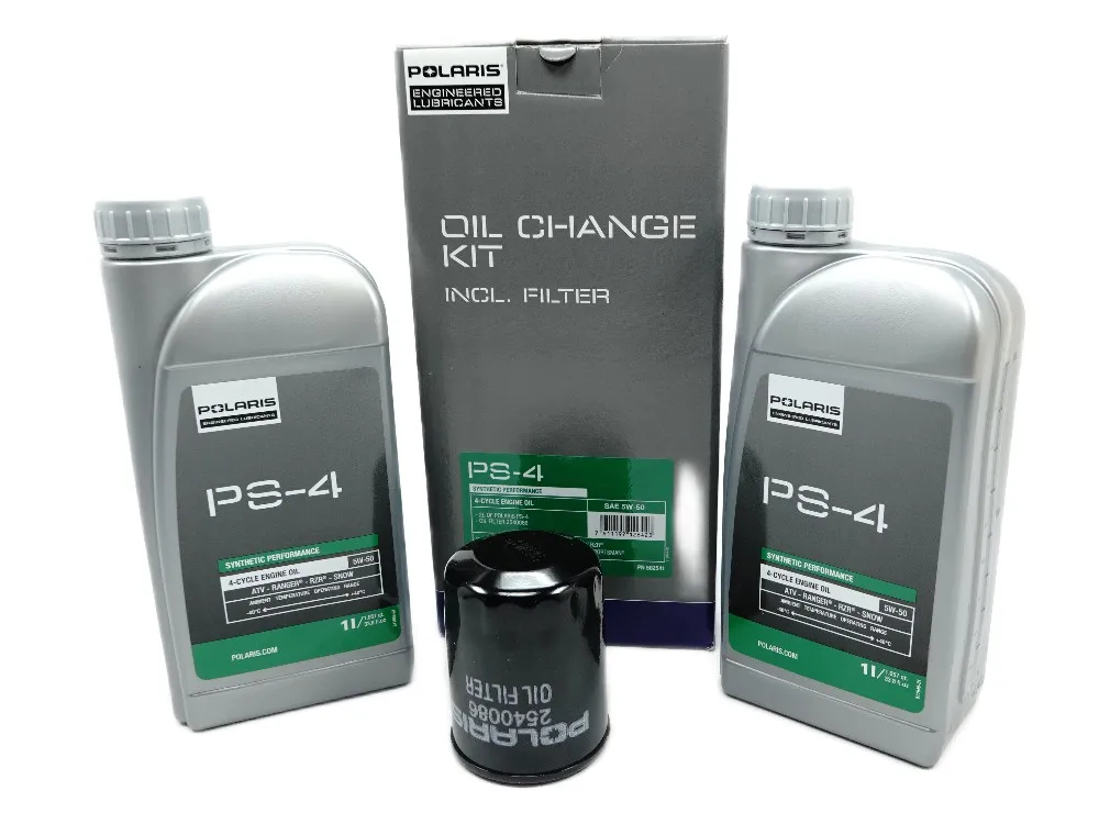 Polaris Ölwechselkit ACE / Ranger / RZR / Sportsman 600 700 800 - 2x PS-4 Motoröl 1 Liter + Ölfilter 2540086 - 502541 Polaris Ölwechselkit ACE / Ranger / RZR / Sportsman 600 700 800 - 2x PS-4 Motoröl 1 Liter + Ölfilter 2540086 - 502541