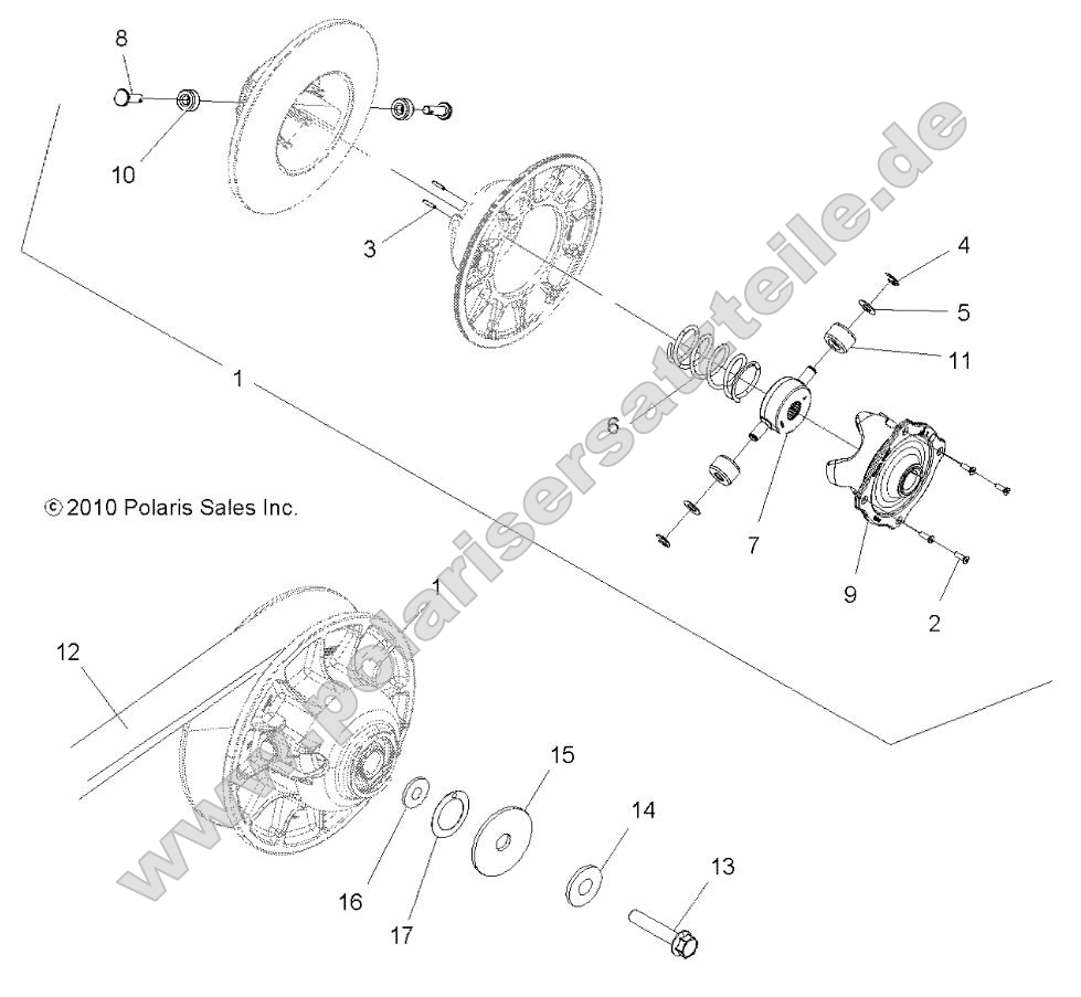 Drive Train, Secondary Clutch (A17SVA95N2) Drive Train, Secondary Clutch (A17SVA95N2)