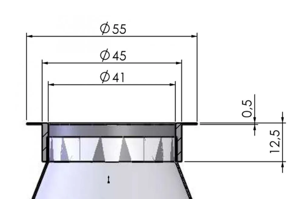 Twin_Air_Tankfilter_Benzinfilter___Kawasaki_3013_Abmessungen Twin Air Tankfilter / Benzinfilter - Kawasaki KX 250F 2011-21 / KX 450F 2009-22