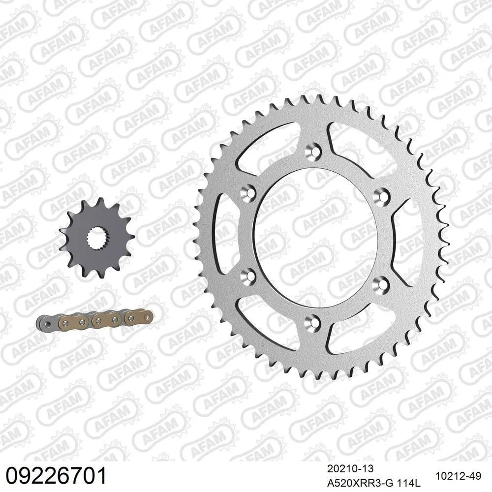09226701 AFAM Kettensatz Stahl 520 XRR3-G 13x49 - Hm-honda CRE F 250 R 2004-09 - 09226701