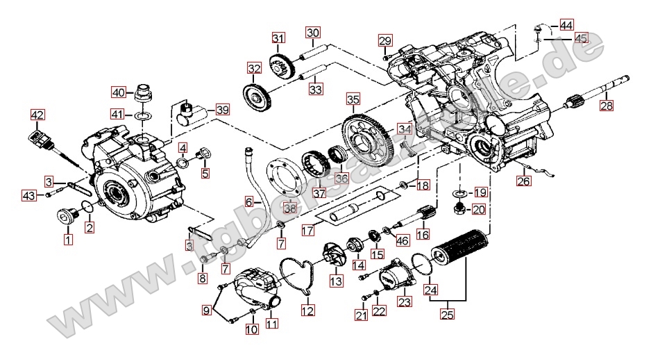 Motorgehäuse rechts