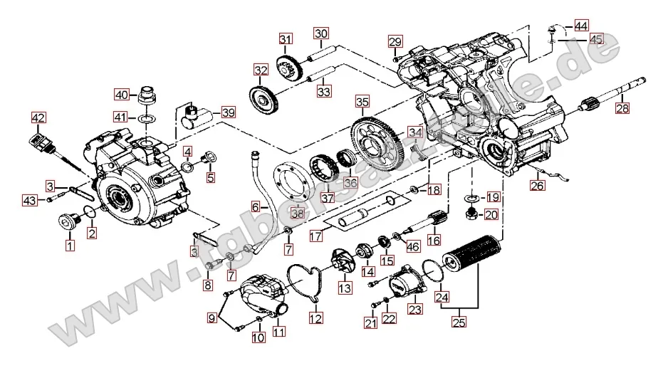 Motorgehäuse rechts Motorgehäuse rechts
