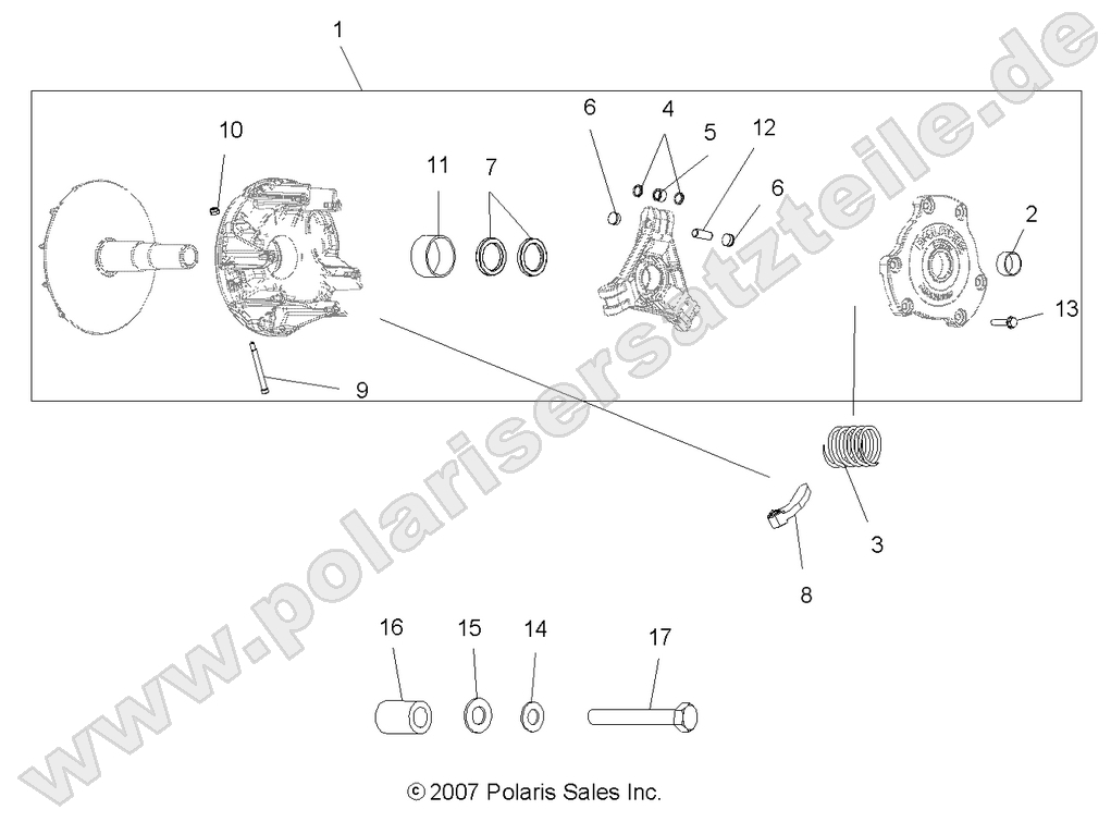DRIVE TRAIN, PRIMARY CLUTCH DRIVE TRAIN, PRIMARY CLUTCH