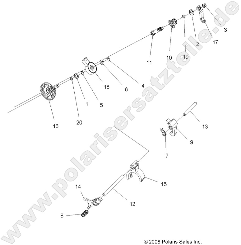 DRIVE TRAIN, MAIN GEARCASE SHIFT FORKS (Built 3/01/11 and Before) DRIVE TRAIN, MAIN GEARCASE SHIFT FORKS (Built 3/01/11 and Before)