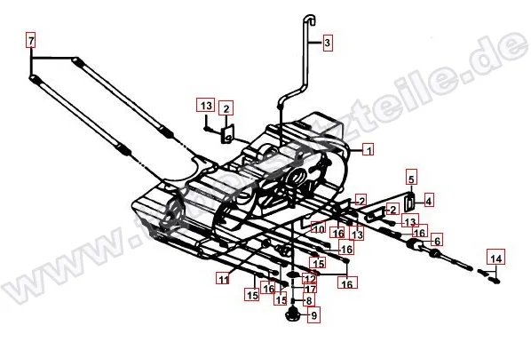 Motorgehäuse links Motorgehäuse links