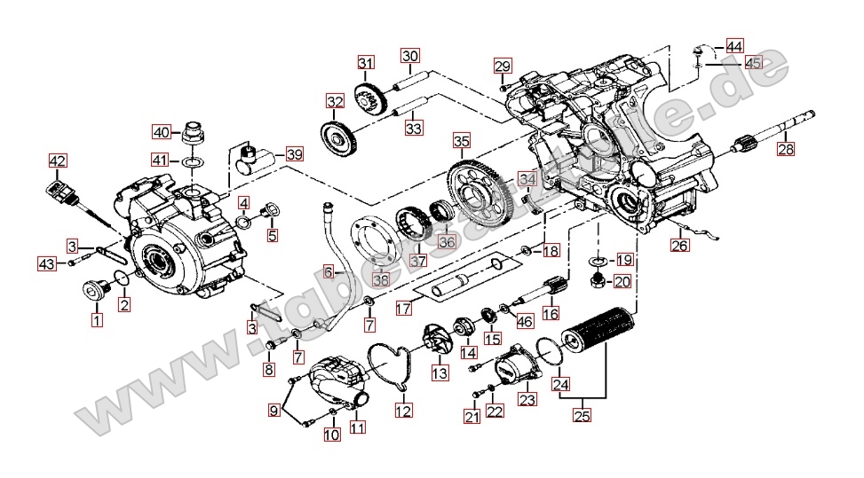 Motorgehäuse rechts Motorgehäuse rechts