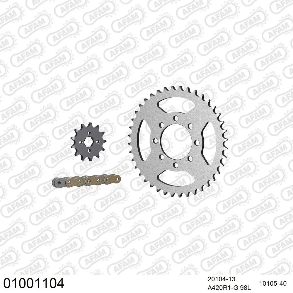 AFAM Kettensatz Stahl 420 R1-G 13x40 - Honda C 50 1975-80 - 01001104