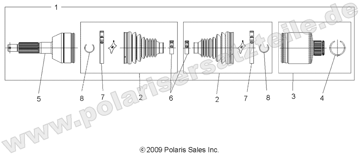 DRIVE TRAIN, REAR DRIVE SHAFT (BUILT 7/02/07 and AFTER) DRIVE TRAIN, REAR DRIVE SHAFT (BUILT 7/02/07 and AFTER)