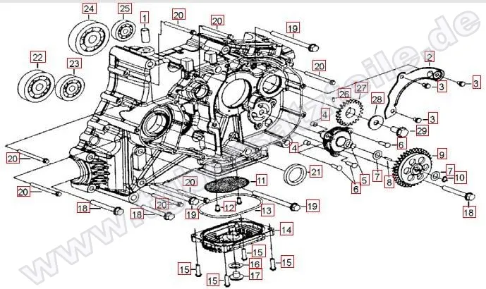 Motorgehäuse rechts