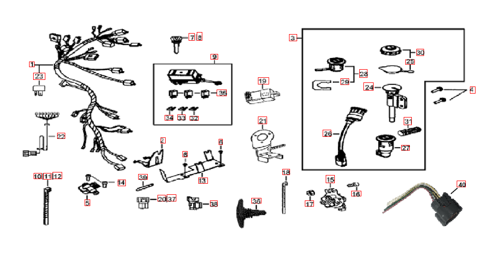 Kabelbaum - Schlosssatz