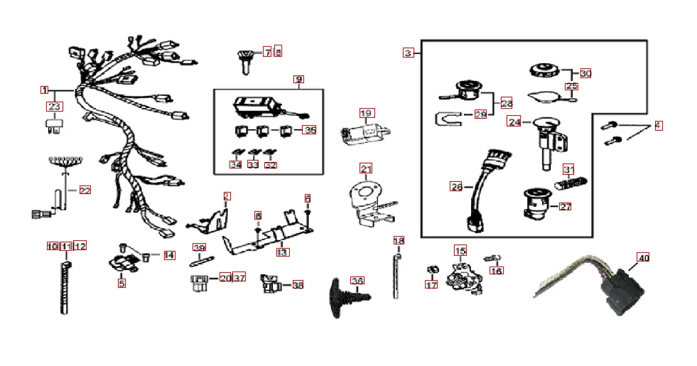 Kabelbaum - Schlosssatz