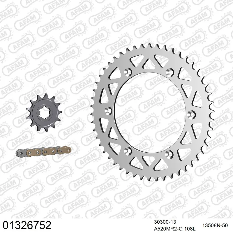 AFAM Kettensatz Aluminium 520 MR2-G 13x50 - Yamaha IT 250 1981 - 01326752