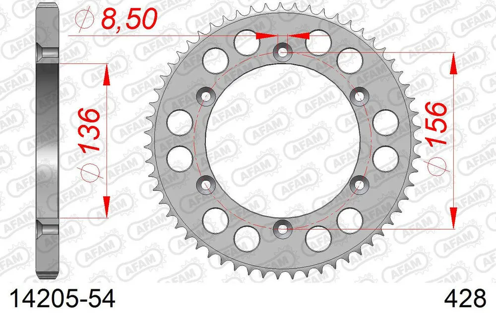 AFAM Kettensatz Stahl 428 R1-G 14x54 - Husqvarna SMS 4 125 2011-14 - 06213638
