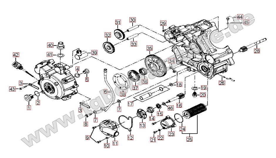 Motorgehäuse rechts
