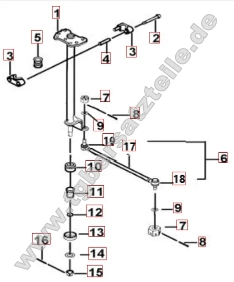Lenksäule - Spurstange