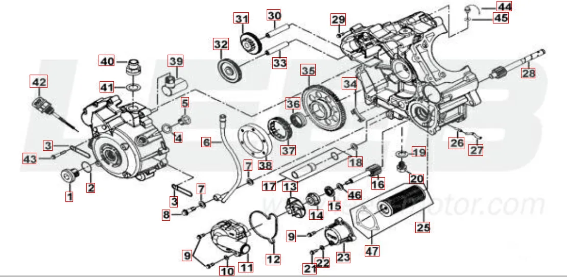 Motorgehäuse rechts Motorgehäuse rechts