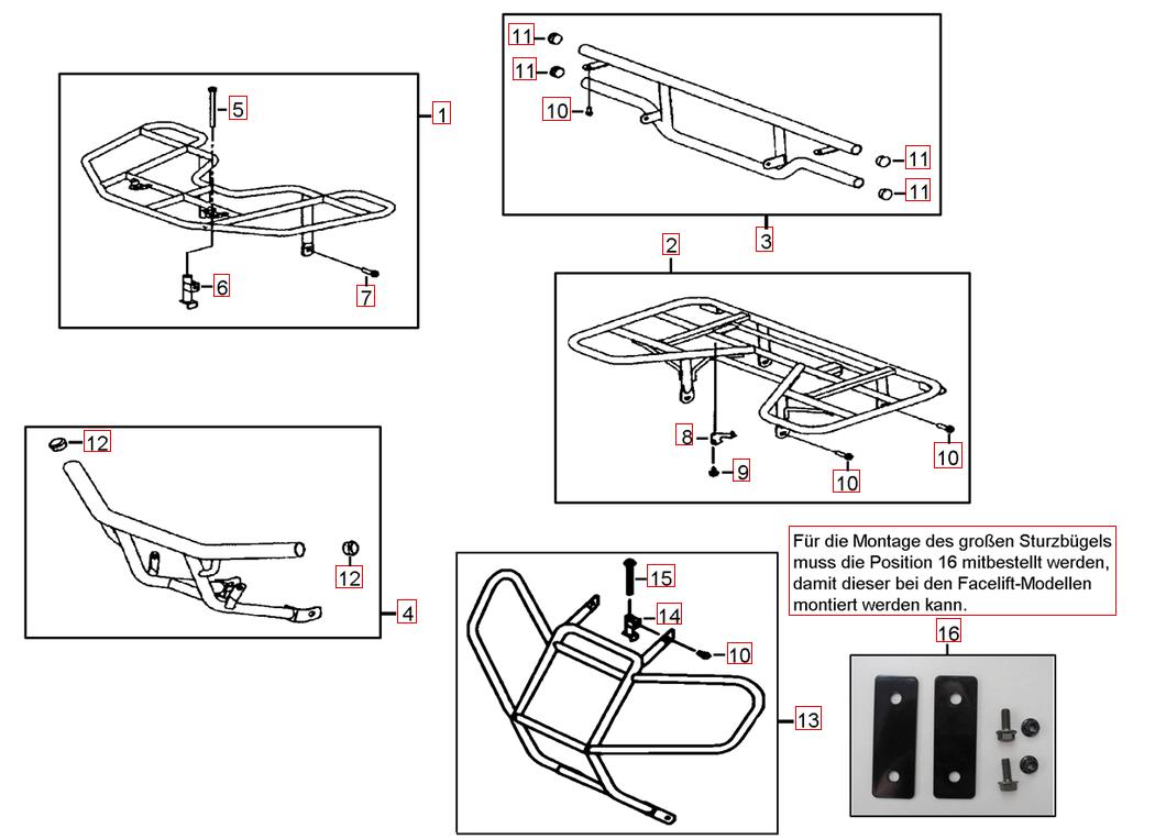 Gepäckträger vo. und hi.