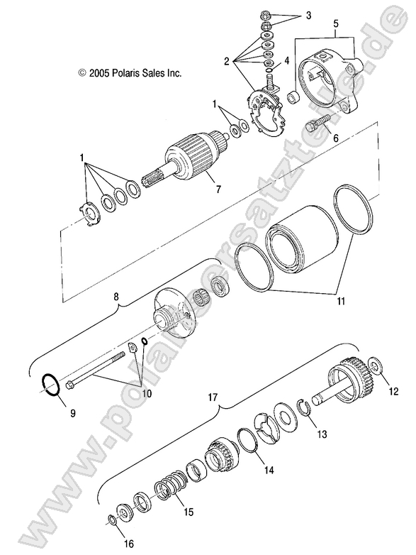 ENGINE, STARTING MOTOR