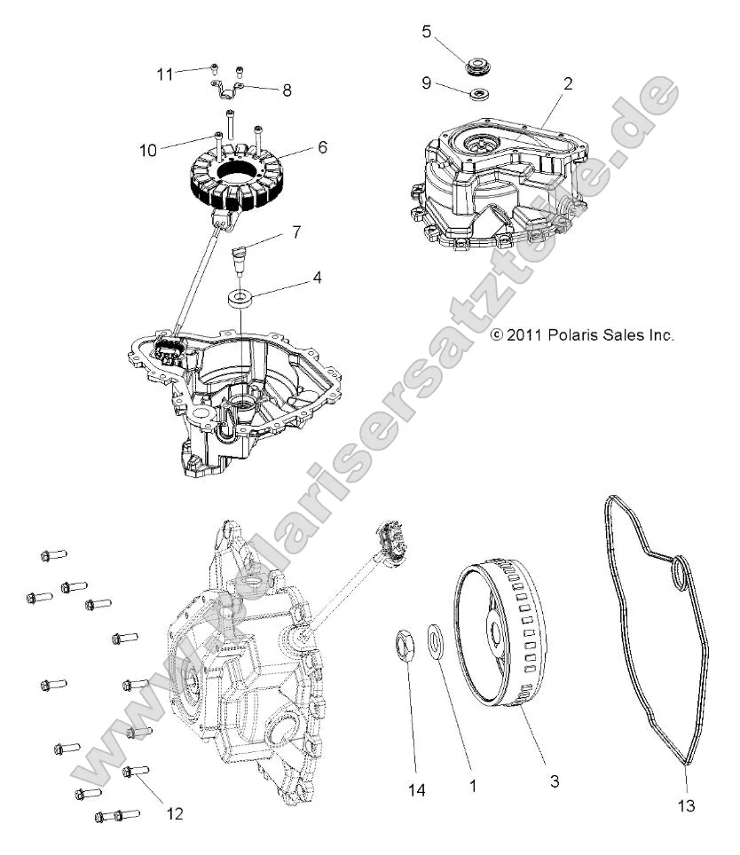 Engine, Stator Cover and Flywheel Engine, Stator Cover and Flywheel